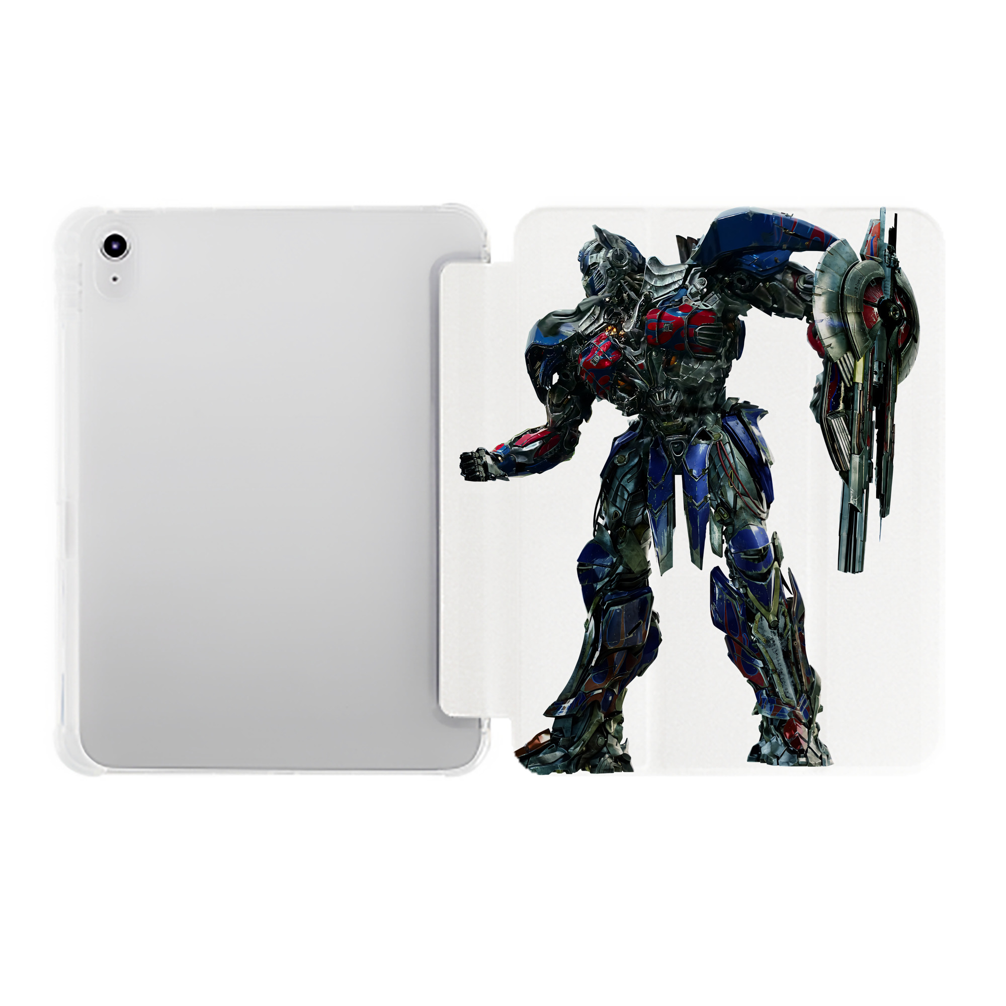 （画像用） Transformers トランスフォーマー IPad ケース ペン収納付き 三つ折りスタンド PUレザー×シリコン 対応機種9.5/10.5/10.9インチ
